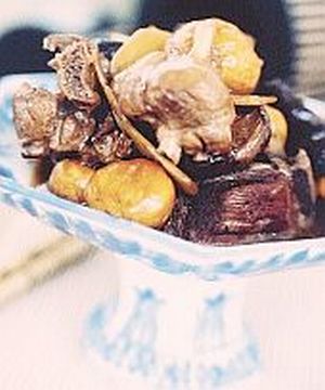 Braised Duck with Chestnuts and Mushrooms