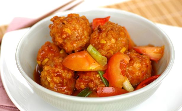 Minced Meat Balls In Sweet And Sour Sauce
