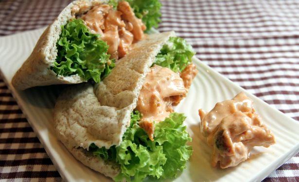 Spicy Mayo Chicken and Pitta Bread