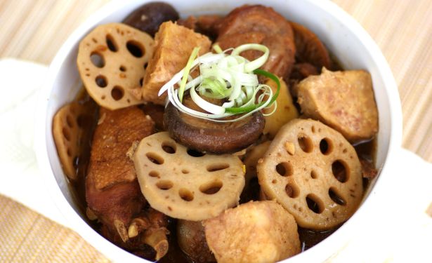 Braised Duck with Lotus Root and Yam