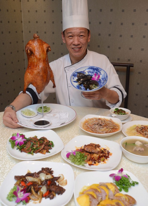 Chef Foong with his signature dishes.