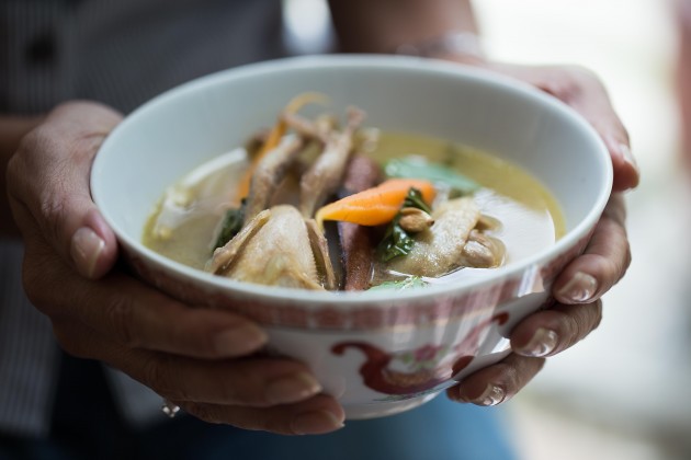 asian basil quail soup