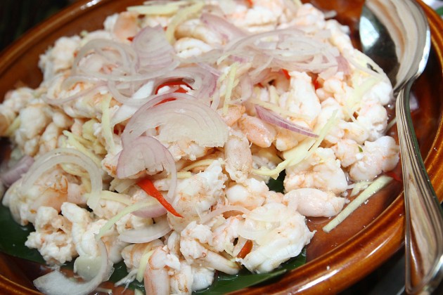 Umai Udang, a type of prawn salad is a traditional dish that is available during the fest.