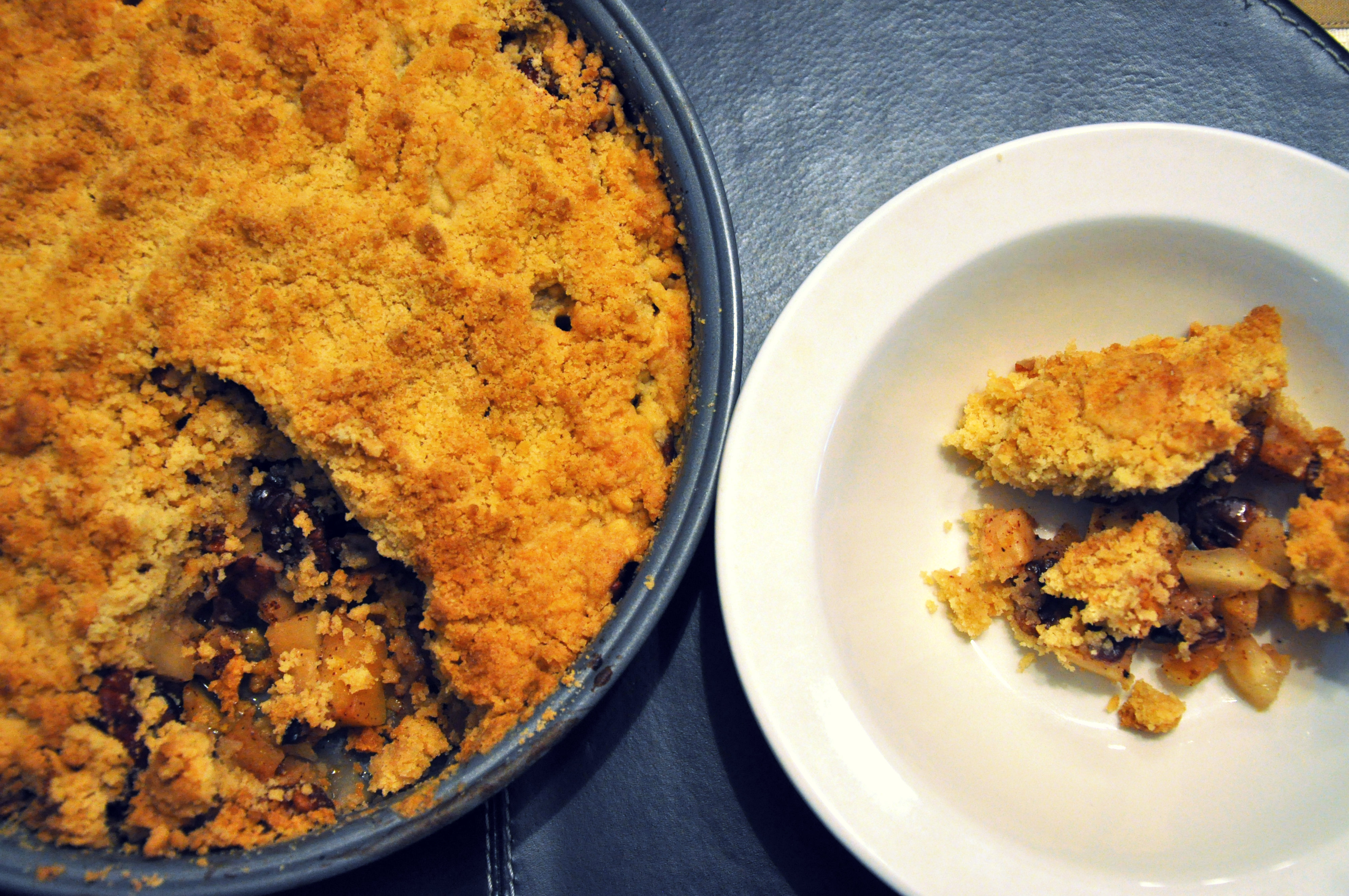 Apple, Pecan and Date Crumble