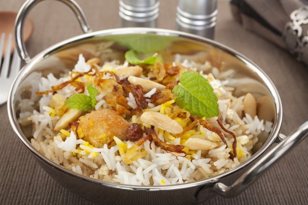 Chicken Biryani Indian Curry Food Cuisine Meal Rice Pillau