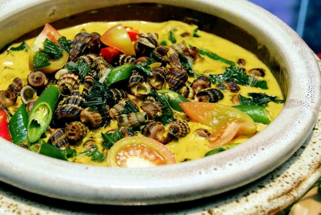 A signature dish at the Utara Coffee House in Hotel Armada, Petaling Jaya, is the Siput Sedut Masak Cili Padi. 