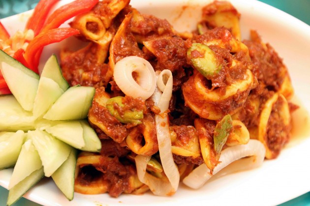The delicious sambal petai sotong is one of the top picks at the Tonka Bean Cafe at Impiana Hotel KLCC.