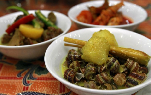 Typical Malay dishes – they appear simple but have remarkable depth of flavour. 