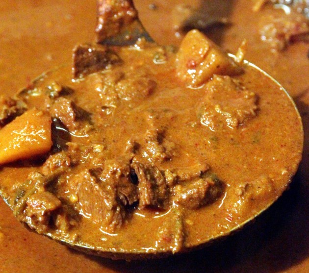 Beef and venison are used in the Warung Gulai Kawah.