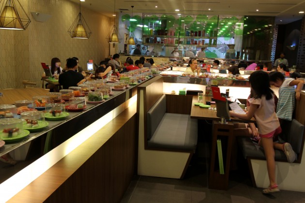 The Sakae Sushi outlet in One Utama Shopping Centre.
