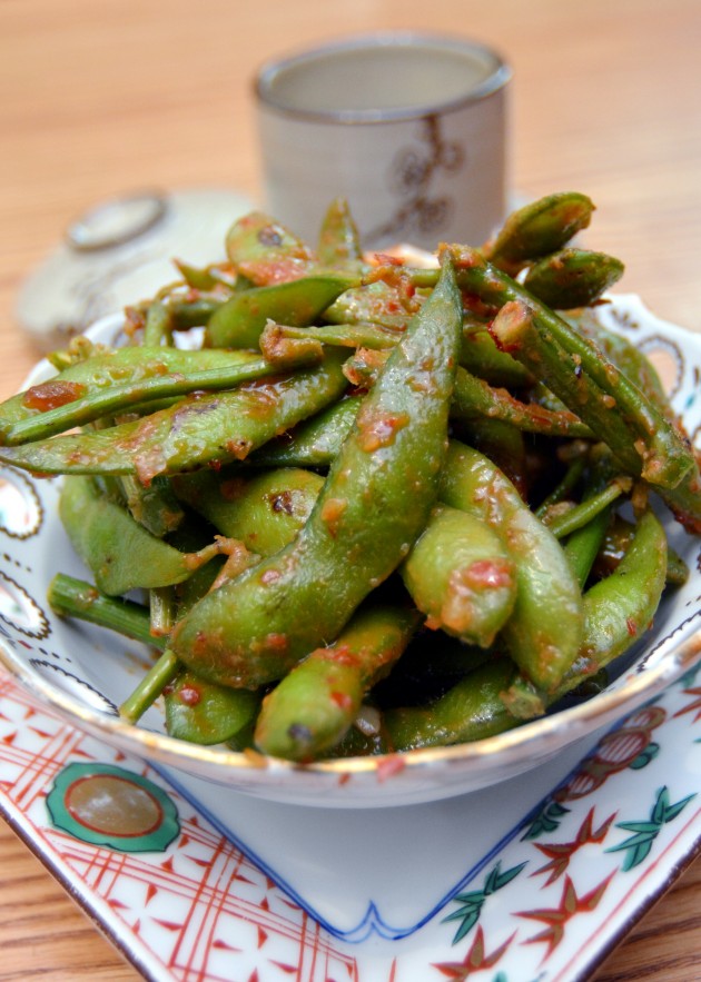 The Edamame is different as it has chilli, fermented bean and miso paste in it.