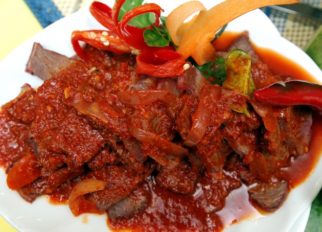 Spicy beef is among the offerings.