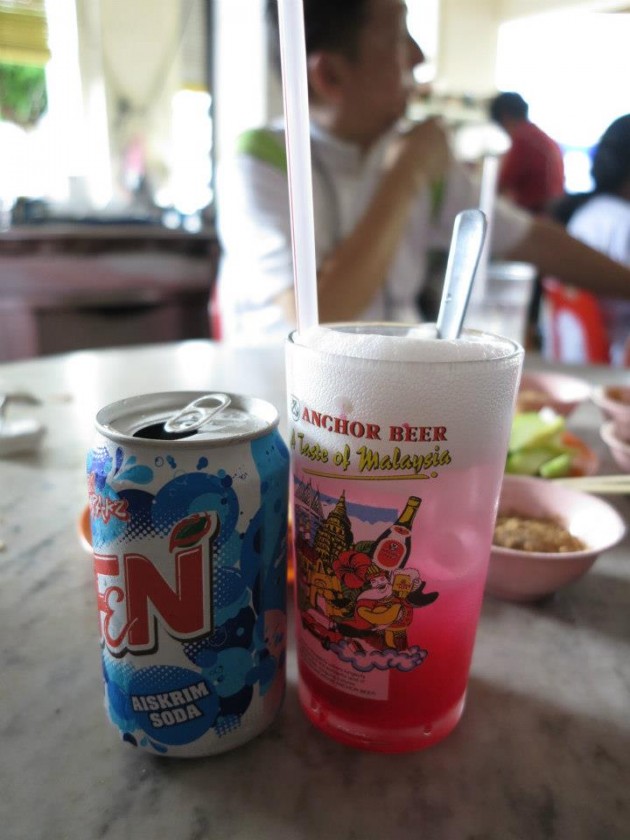 The house favourite is the ice cream soda drink.