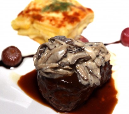 Tasty: The grilled beef tenderloin, Pommes au Dauphinoise, fricassee of wild mushroom, glazed baby onions, Morel Jus and truffle scented oil was a signature dish in Cristello.