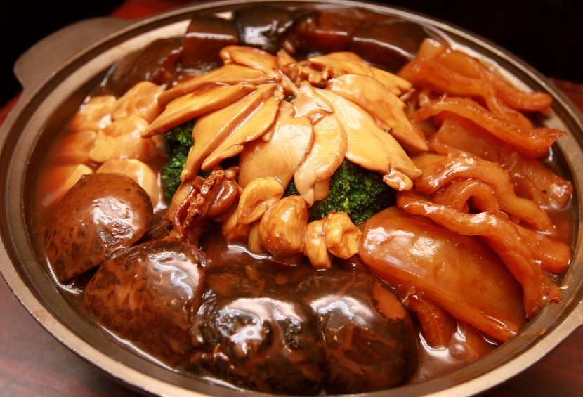 A rare luxury: The Braised Abalone with Dried Seafood in Casserole is made from eight ingredients that are all prepared separately through a lengthy cooking process.