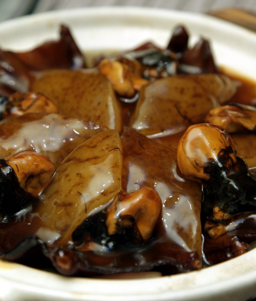 Properity pot: Claypot Stewed Sea Cucumber with Dried Oyster, Goose Web and Fatt Choy is a popular dish for the Lunar New Year.