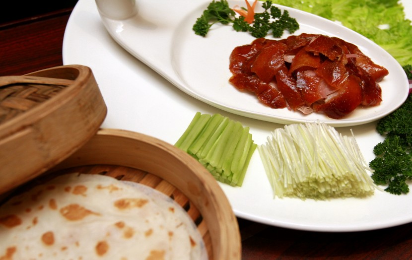 Crispy: Grand Imperial Restaurant's English-style Roasted Crispy Duck comes with dipping condiments for specific parts of the duck.