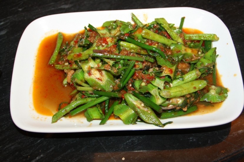 Healthy option: Mixed vegetables stir-fried with chillies and belacan.