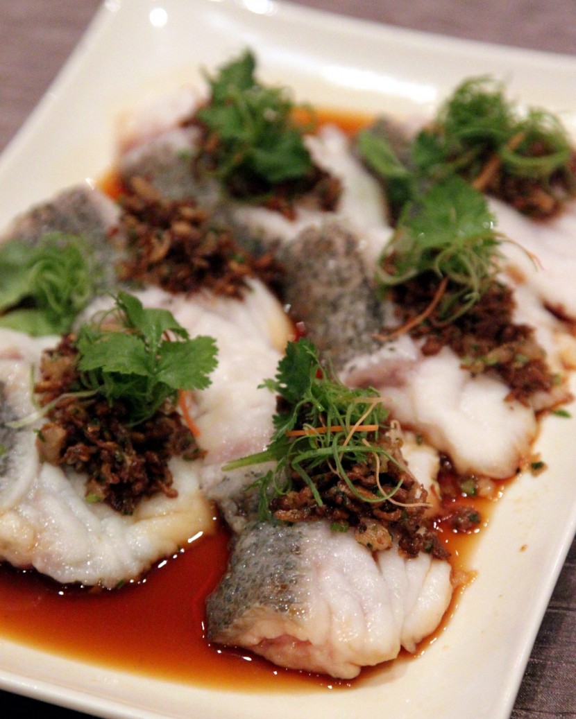 Fresh and tasty:The Steamed Tiger Grouper Chunks with Pickled Vegetable, Dried Shrimp and Chilli is very likeable.
