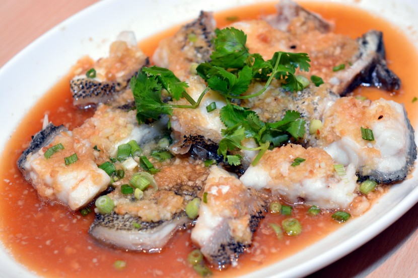 Appetising: The tenderly steamed omega rich garoupa fish with ginger and garlic sauce.