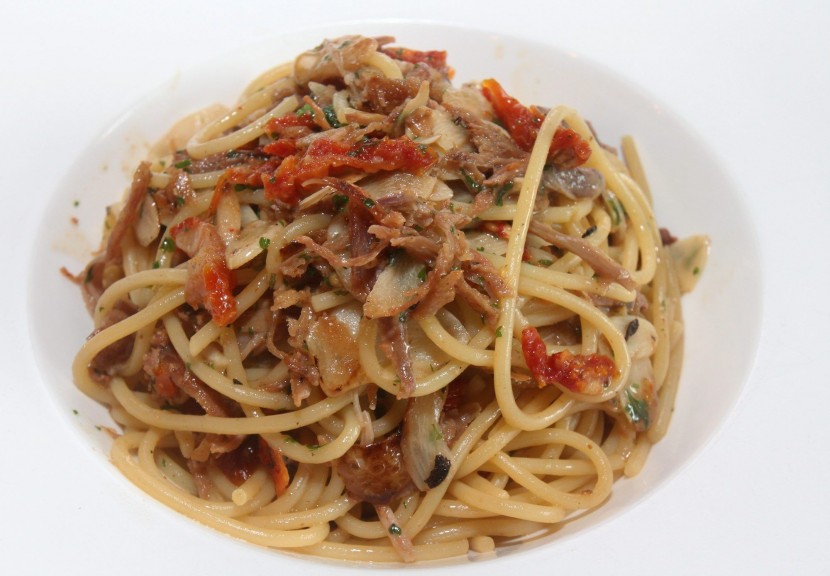 Interesting dish: The ‘Anatra’ pasta consists of pulled duck confit, parsley and sun-dried tomatoes. 