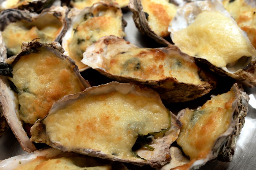 Popular dish: Baked Oysters served fresh at the hot section.