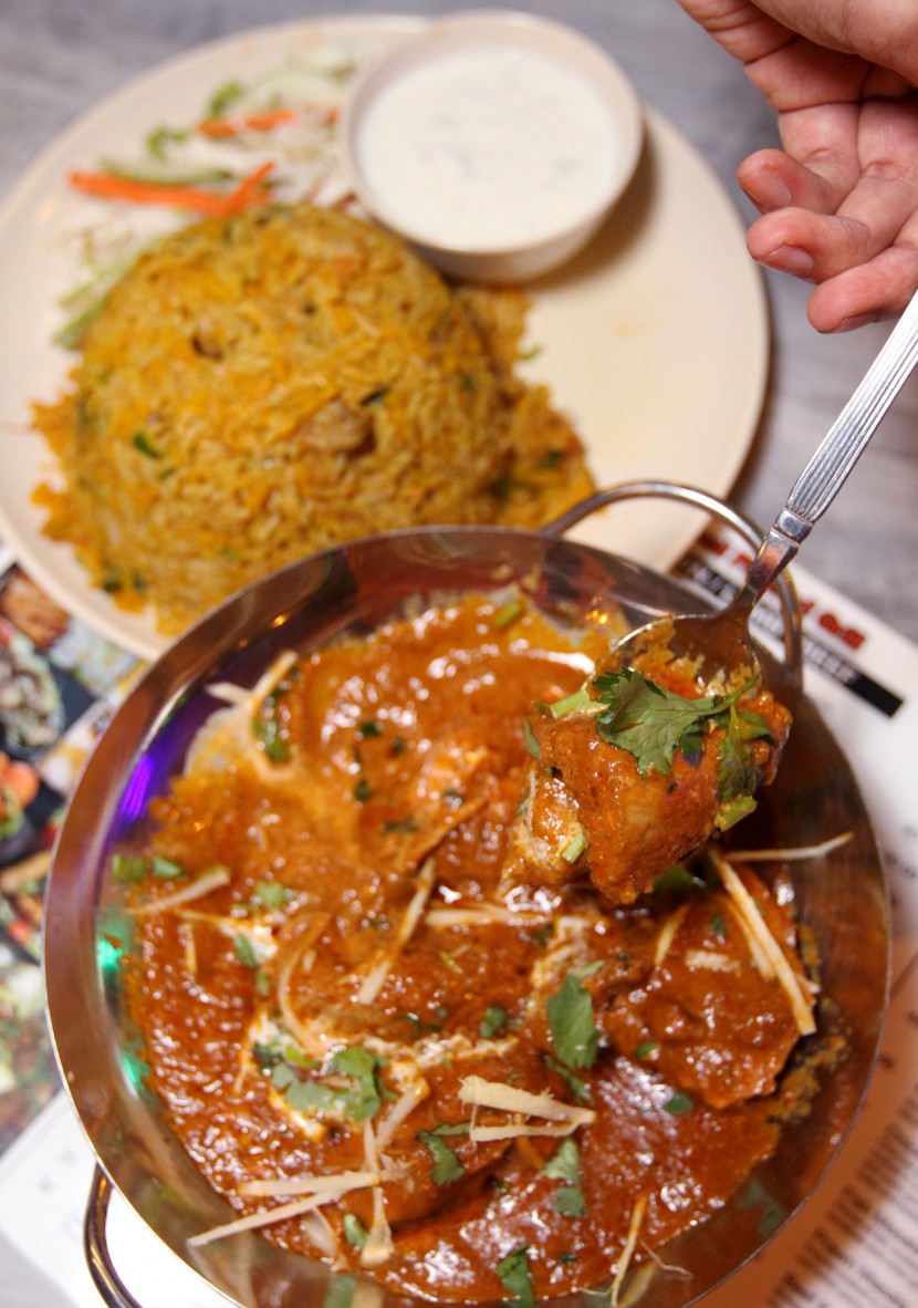 Decadent: Butter Chicken Karahi (RM35) with a side of fragrant Mutton Briyani.