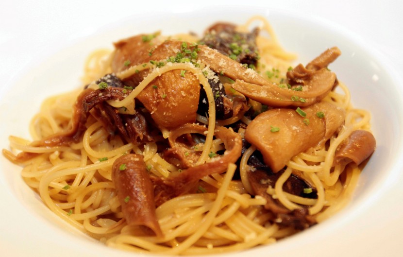 Light dish: The Fedellini Pasta with Porcini and Wild Mushroom is not too creamy.