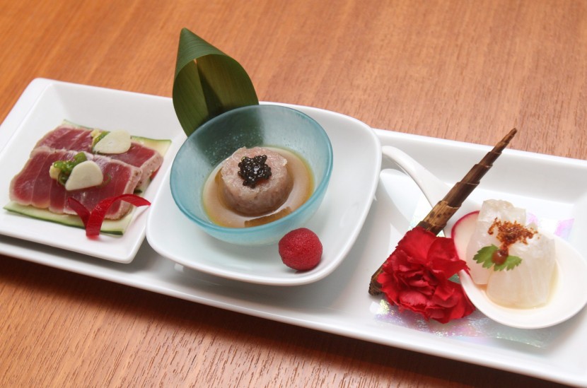 Sweet ending: Nobu-style dessert arrives in the form of Green Tea Shaved Iced with caramelised azuki beans, green tea syrup and shiso jelly.