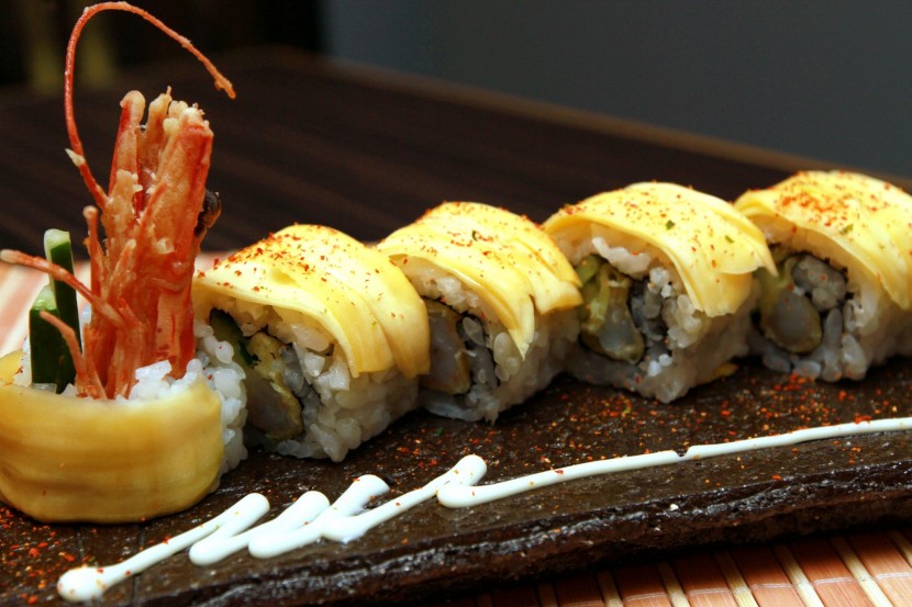 The Jackfruit Ebi Maki may have a strong jackfruit smell, but it adds a flavour.