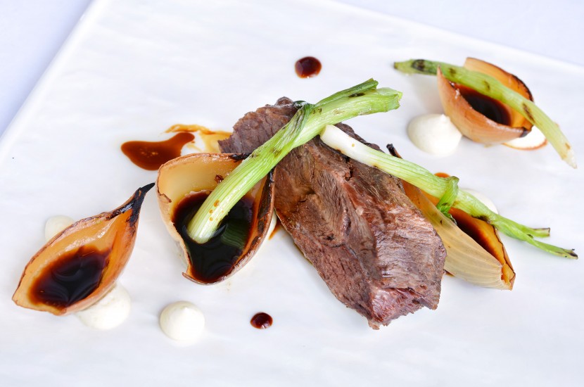 The Braised Wagyu Beef Cheek with Onion Cream and Dark Soy Glaze melts in the mouth and packs an umami punch.