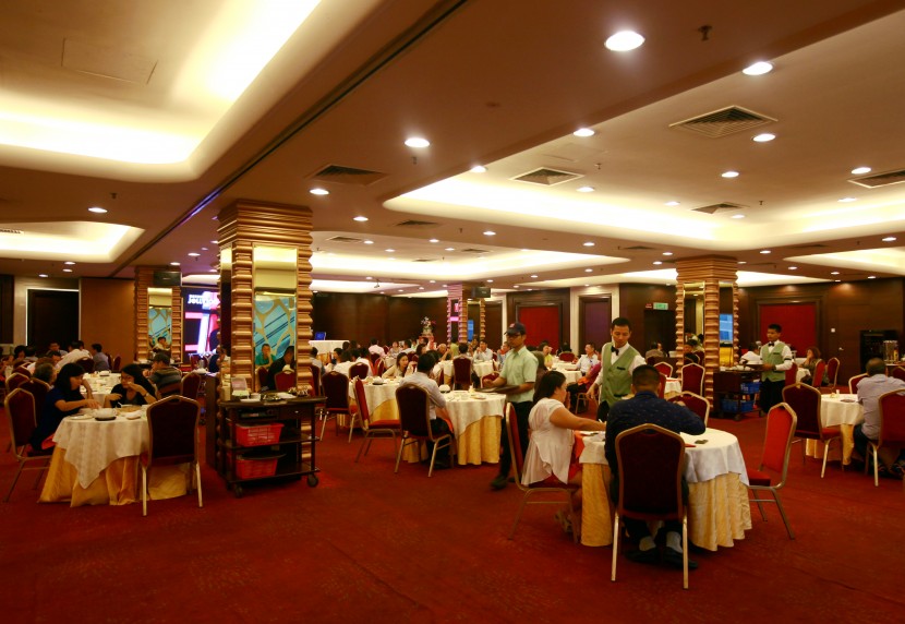 The interior of Ah Yat Abalone Forum Restaurant.