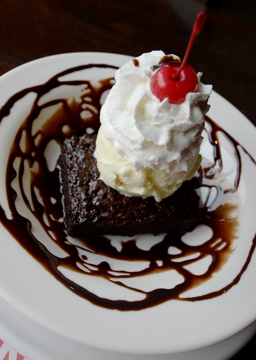 Monte's Chocolate Brownies is comes in layers of whipped cream, ice-cream and warm chocolate nutty brownies with chocolate syrup drizzled around the plate for added taste.