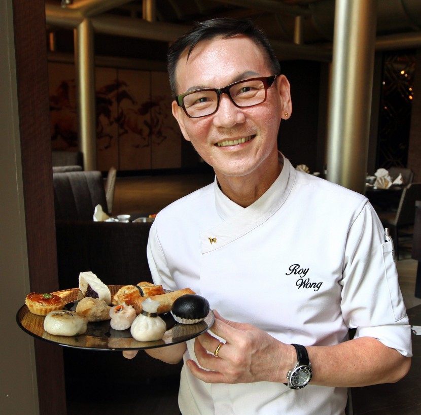Wong with his dim sum creations.