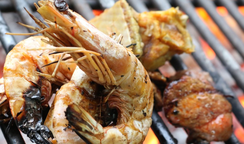 Prawns grilled to perfection for the Grill from Land to Sea.
