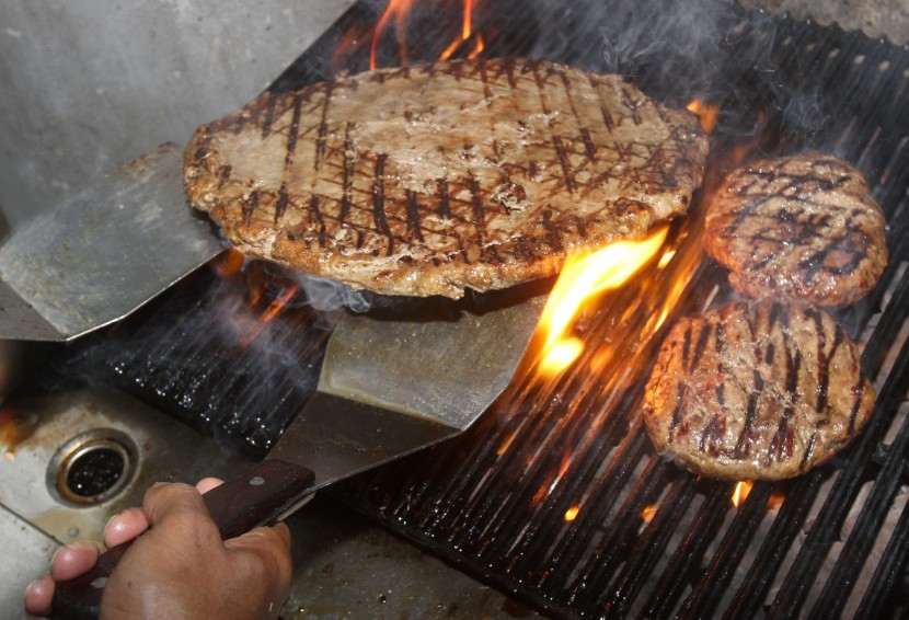 The patties are grilled on high temperature for a short time to ensure they remain tender and juicy.