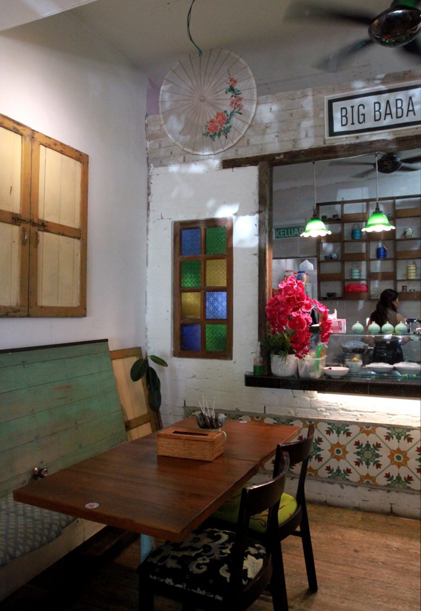 The rustic nostalgic Peranakan interior at Big Baba.