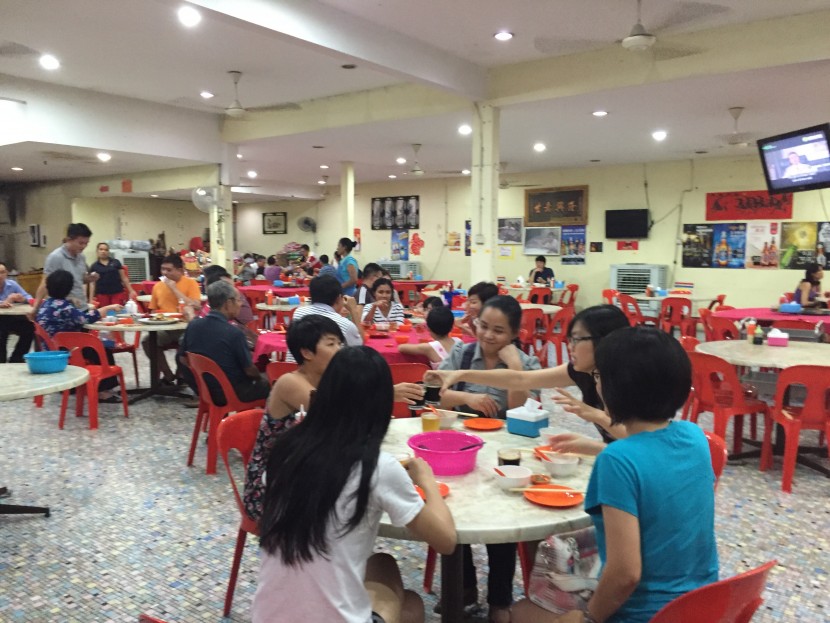 The interior of the Restoran Bubur Goreng which is usually packed with customers later in the night.