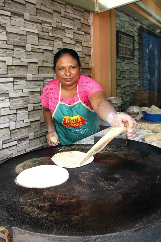 About 500 chapatis are made on a good day at Authentic Chapati Hut