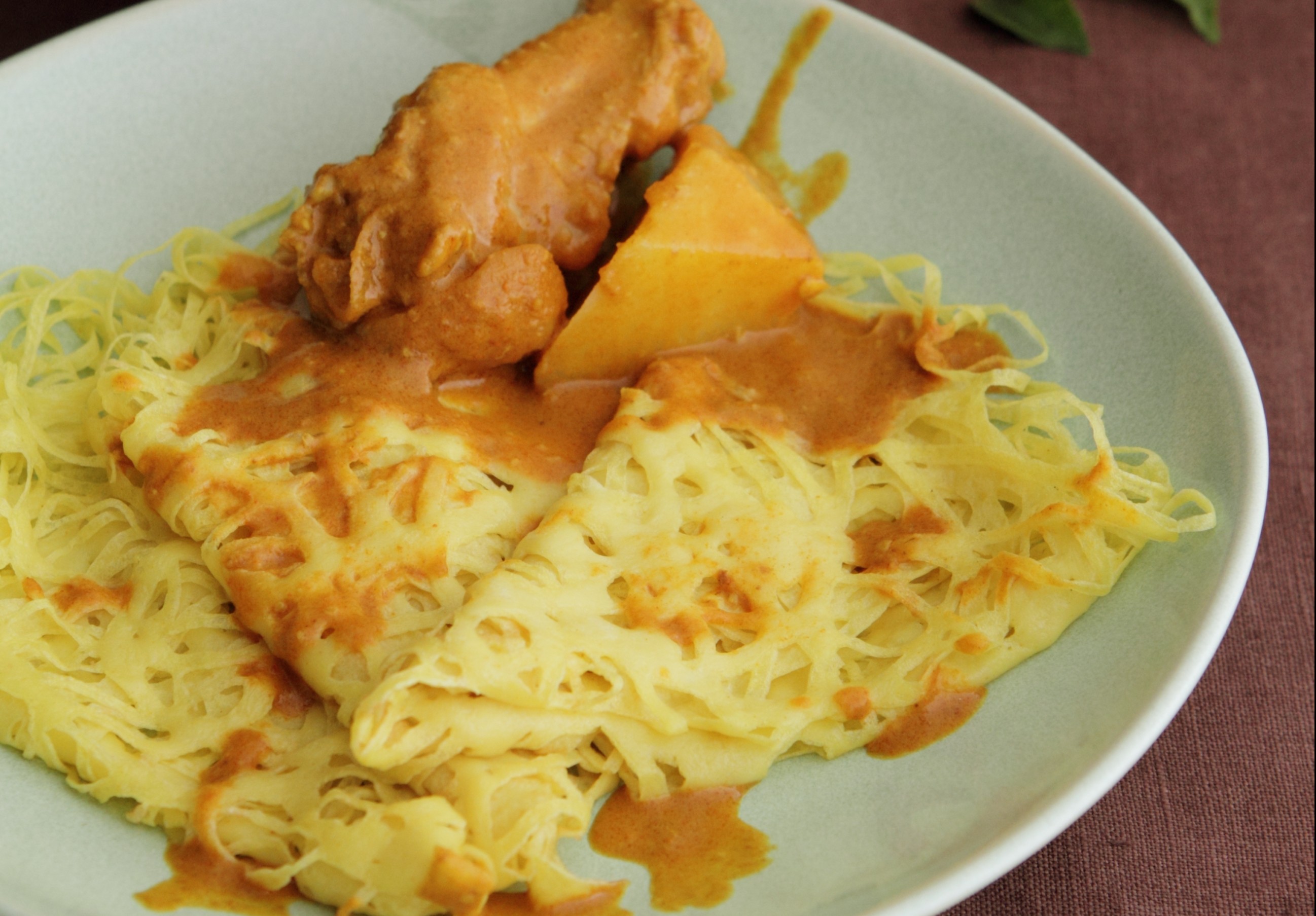 Roti Jala and Chicken Curry