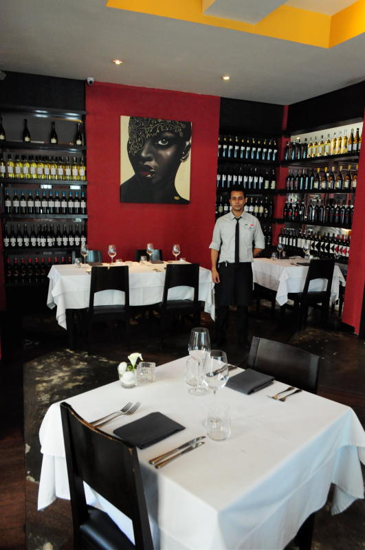Nerovivo offers a chic setting where diners can enjoy their meal.