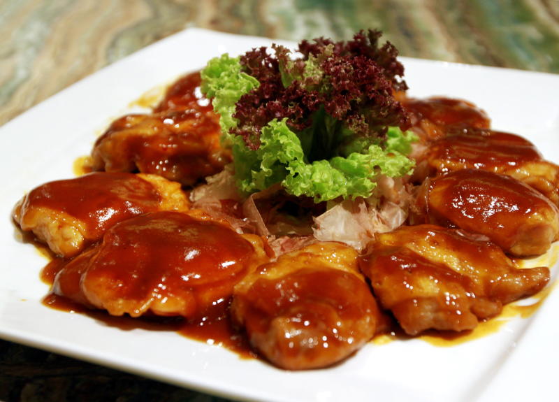 The Pan Fried Chicken Topped with Salted Egg and Barbecue Sauce is a rare find.