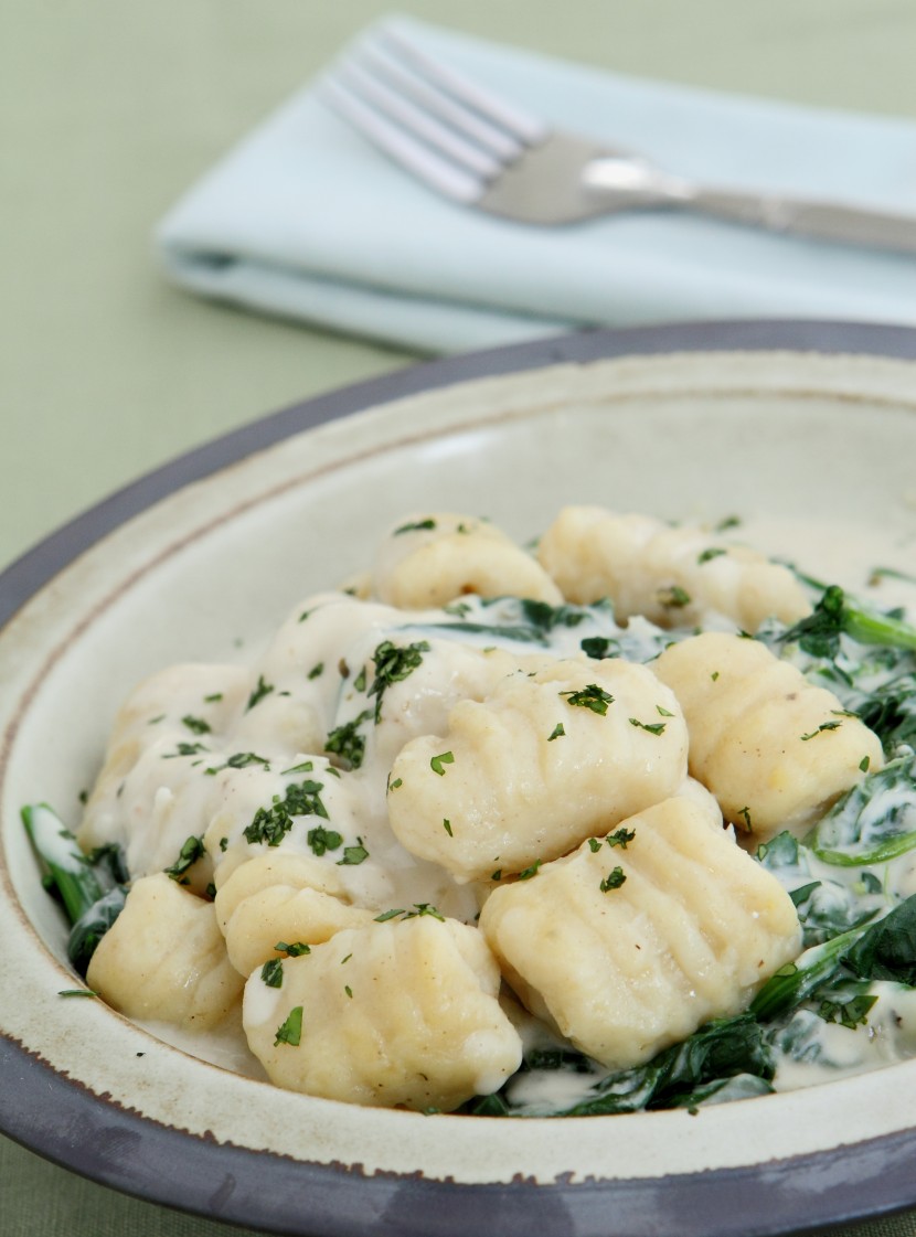 Gnocchi in Cheese Sauce.