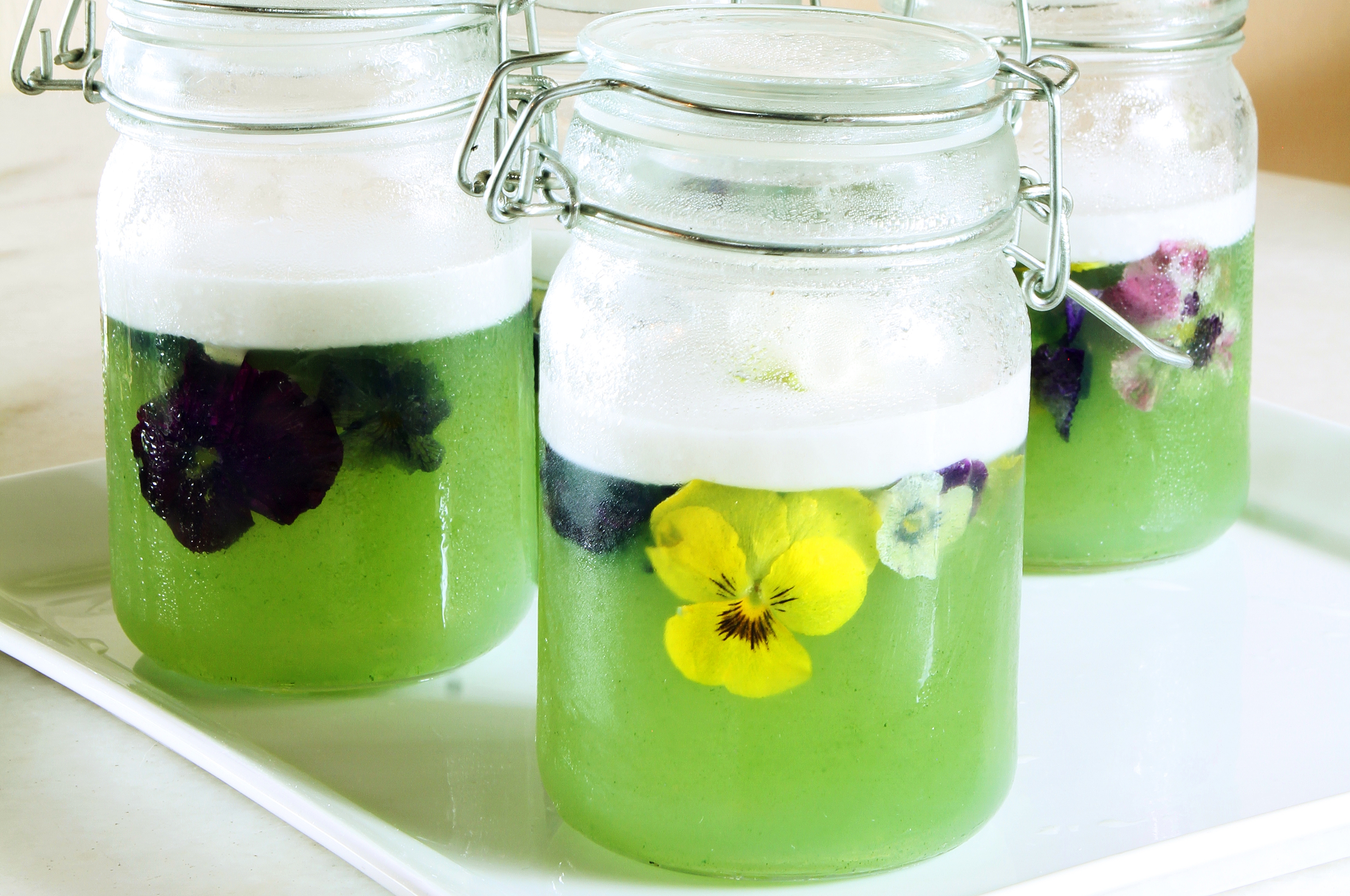 Japanese Jelly with Coconut Cream
