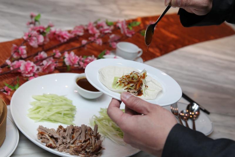 The Aromatic Peking Duck is a popular dish that can be finished in minutes.