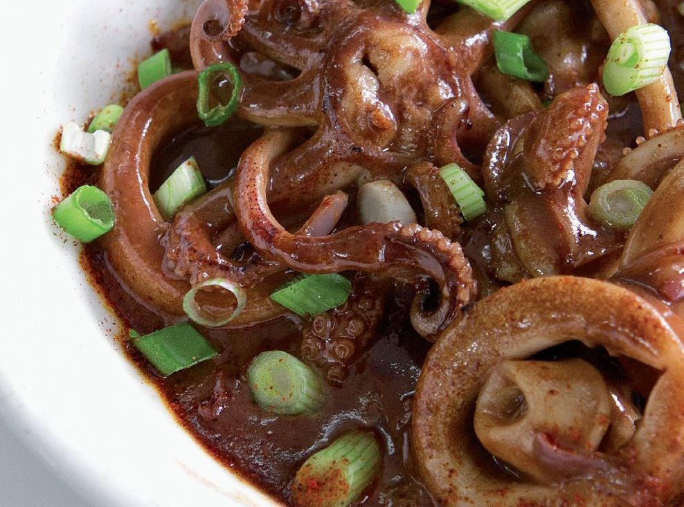 Squid with Curry and Chocolate Sauce