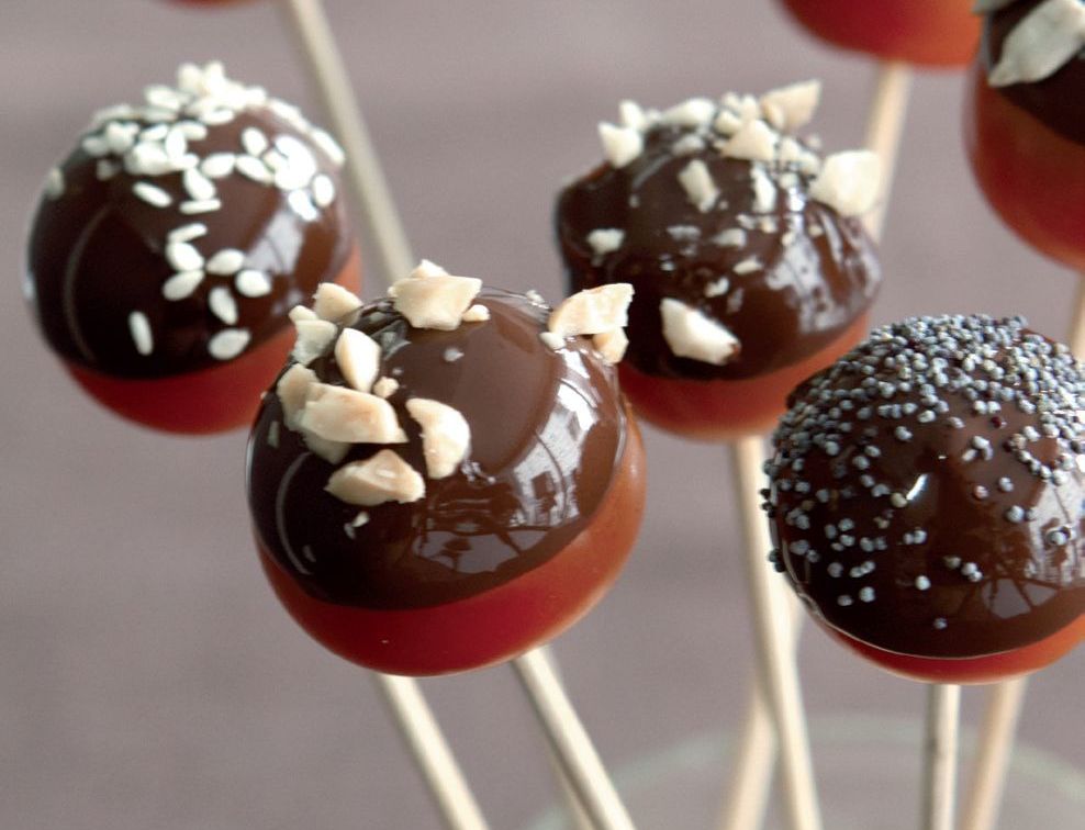 Tomato, Chocolate and Nut Lollies